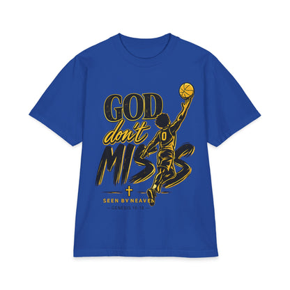 God Don’t Miss Basketball T-Shirt — Christian Hoop Faith Tee (Genesis 10:10)