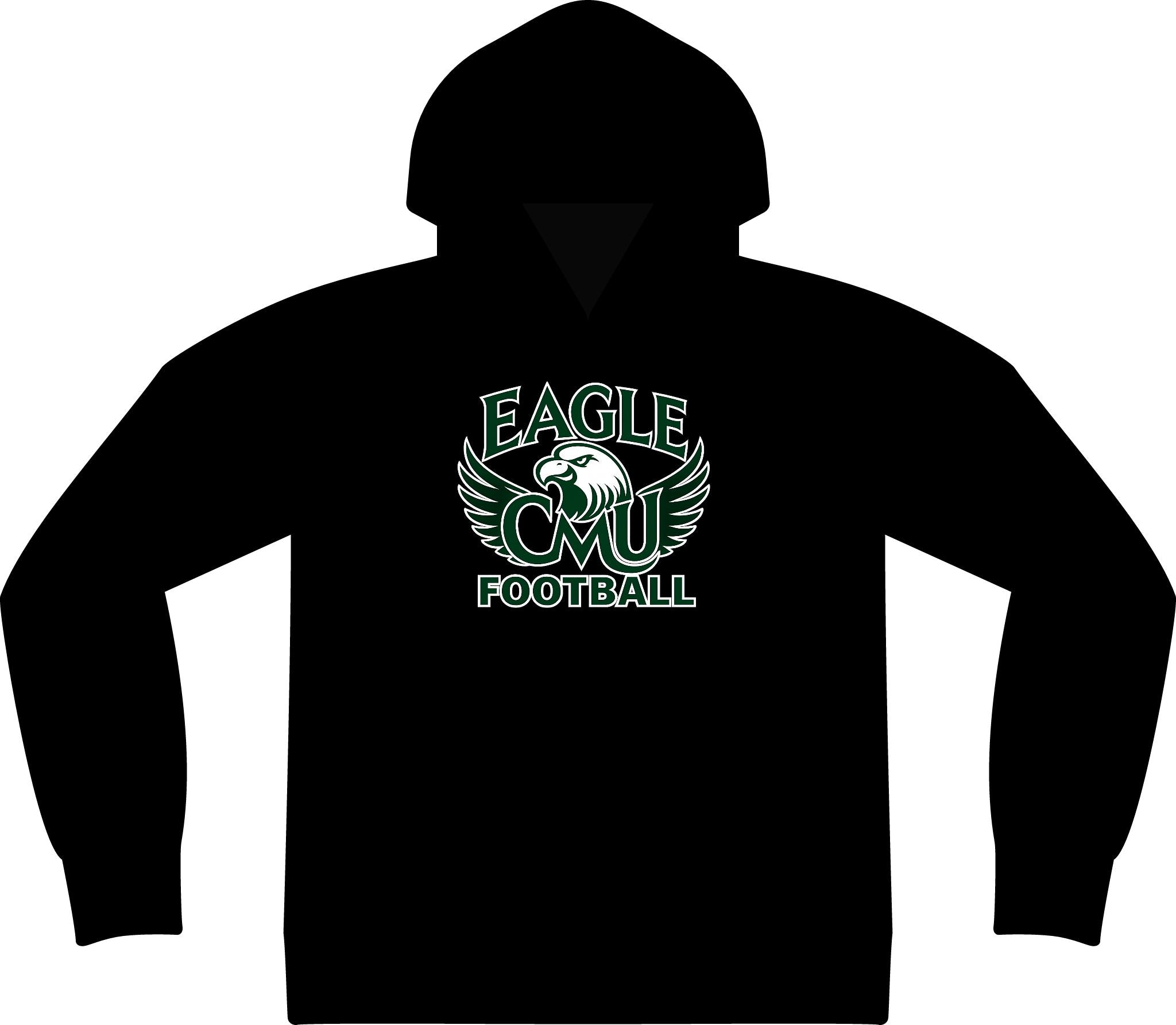 Eagle CMU Football Hoodie — PosiCharge Strive Pullover