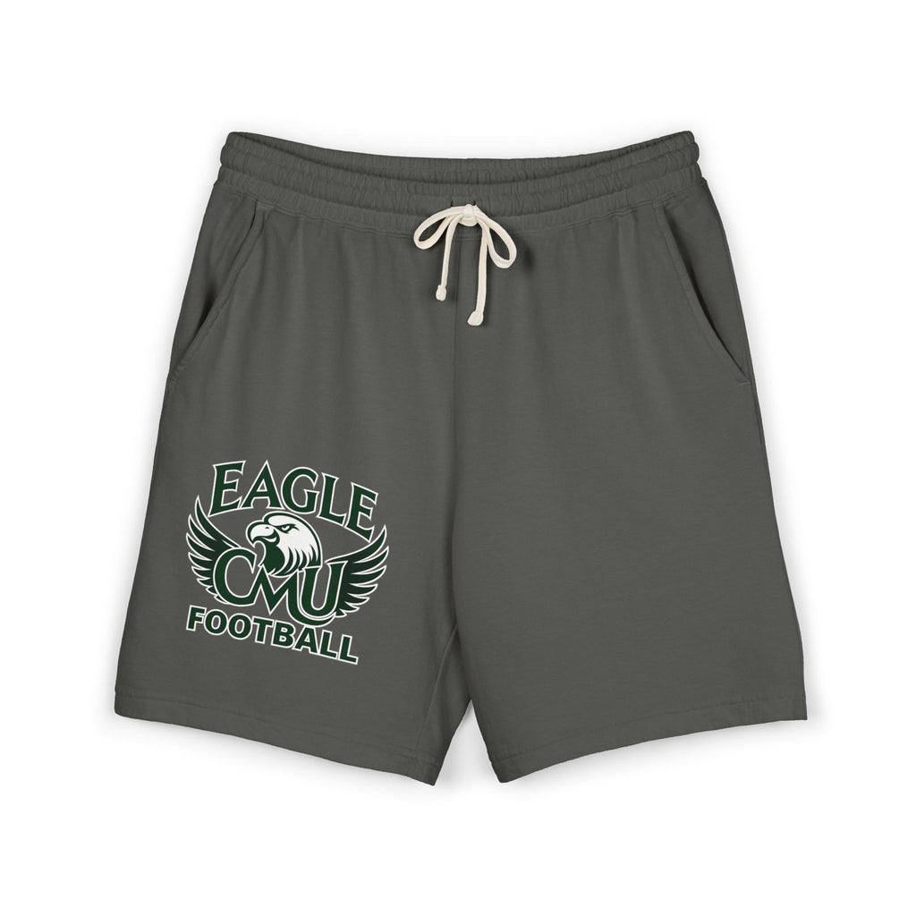 Eagle Football Fleece Sweat Shorts — Lightweight Garment-Dyed Athletic Shorts