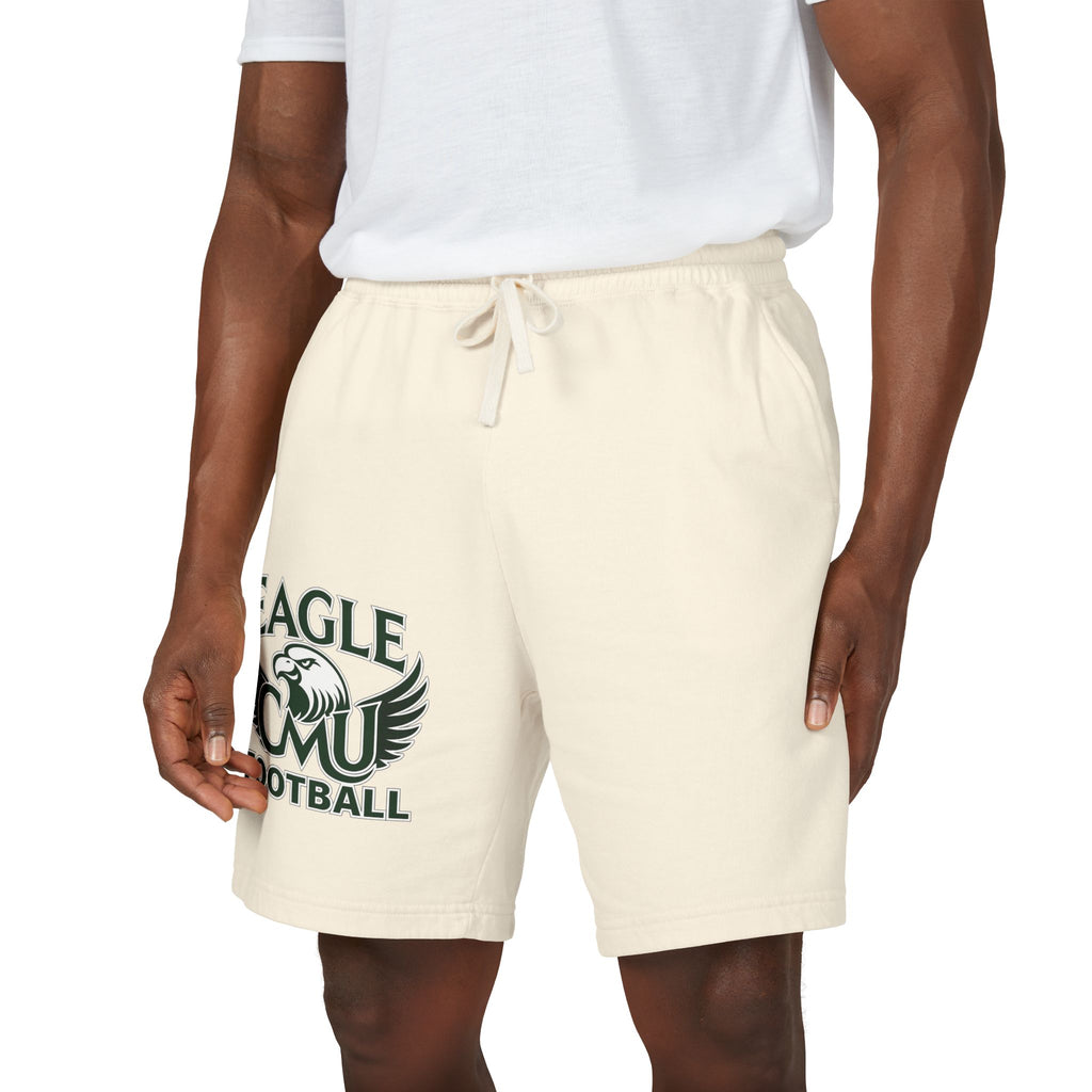 Eagle Football Fleece Sweat Shorts — Lightweight Garment-Dyed Athletic Shorts