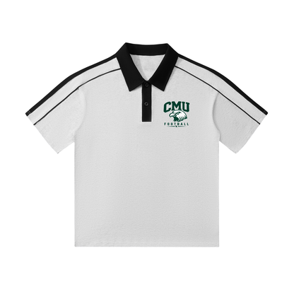 Contrast Collar Short-Sleeve CMU Polo Shirt