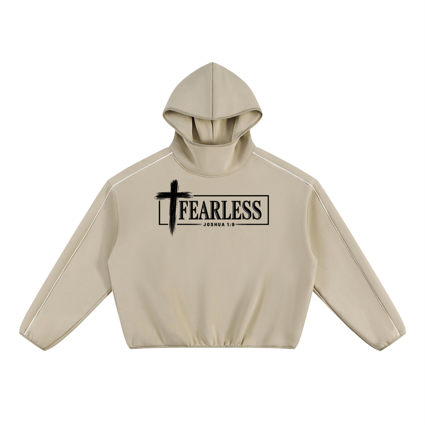 Unisex Boxy Piping Fleece Hoodie