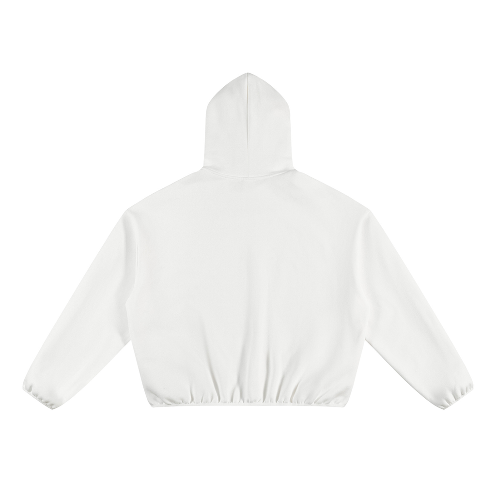 Unisex Boxy Piping Fleece Hoodie