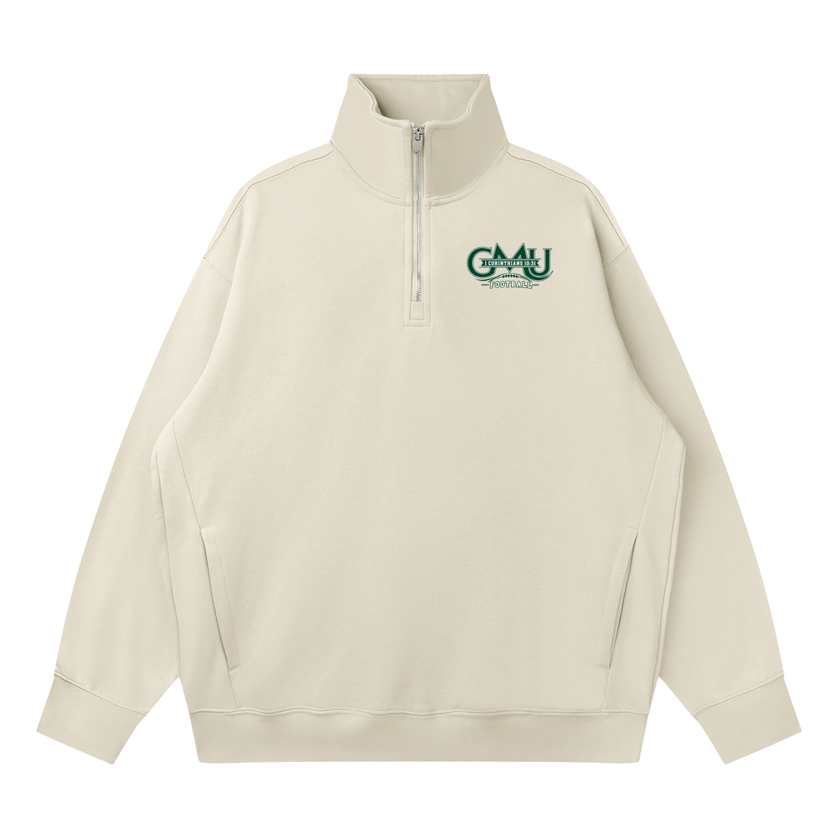 Quarter-Zip Drop Shoulder Sweatshirt