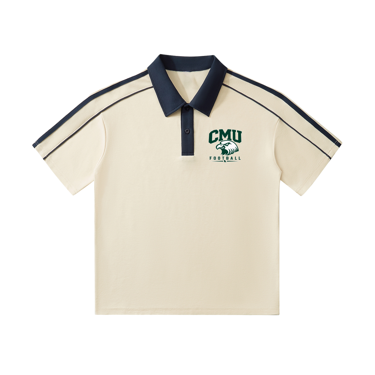 Contrast Collar Short-Sleeve CMU Polo Shirt