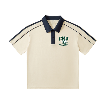 Contrast Collar Short-Sleeve CMU Polo Shirt