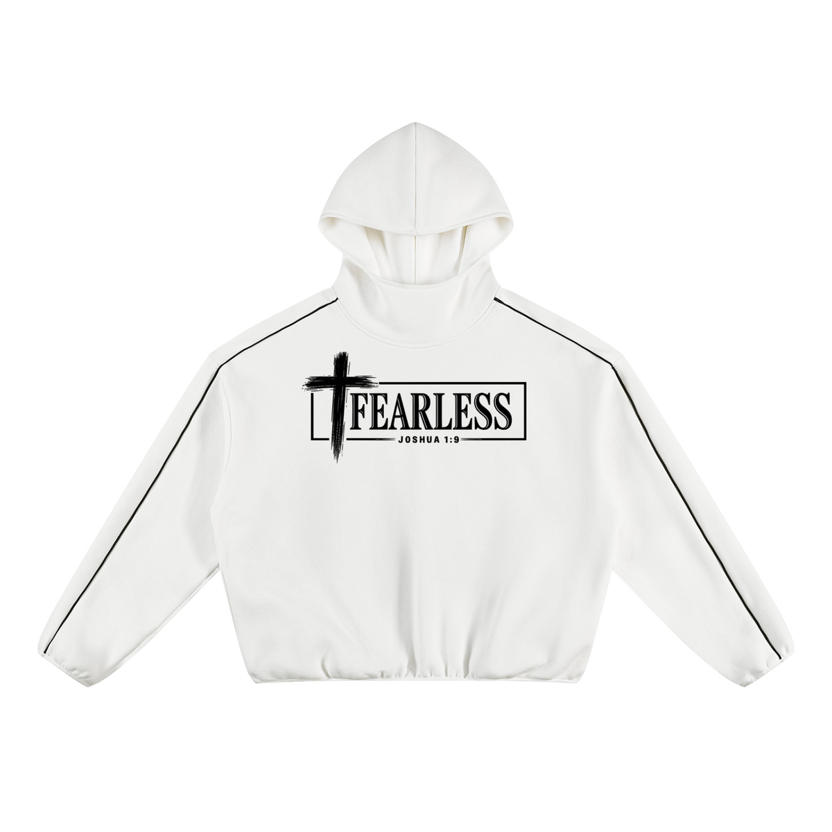 Unisex Boxy Piping Fleece Hoodie