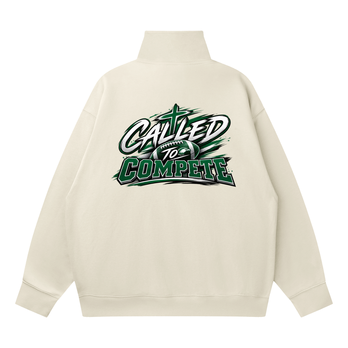 Quarter-Zip Drop Shoulder Sweatshirt