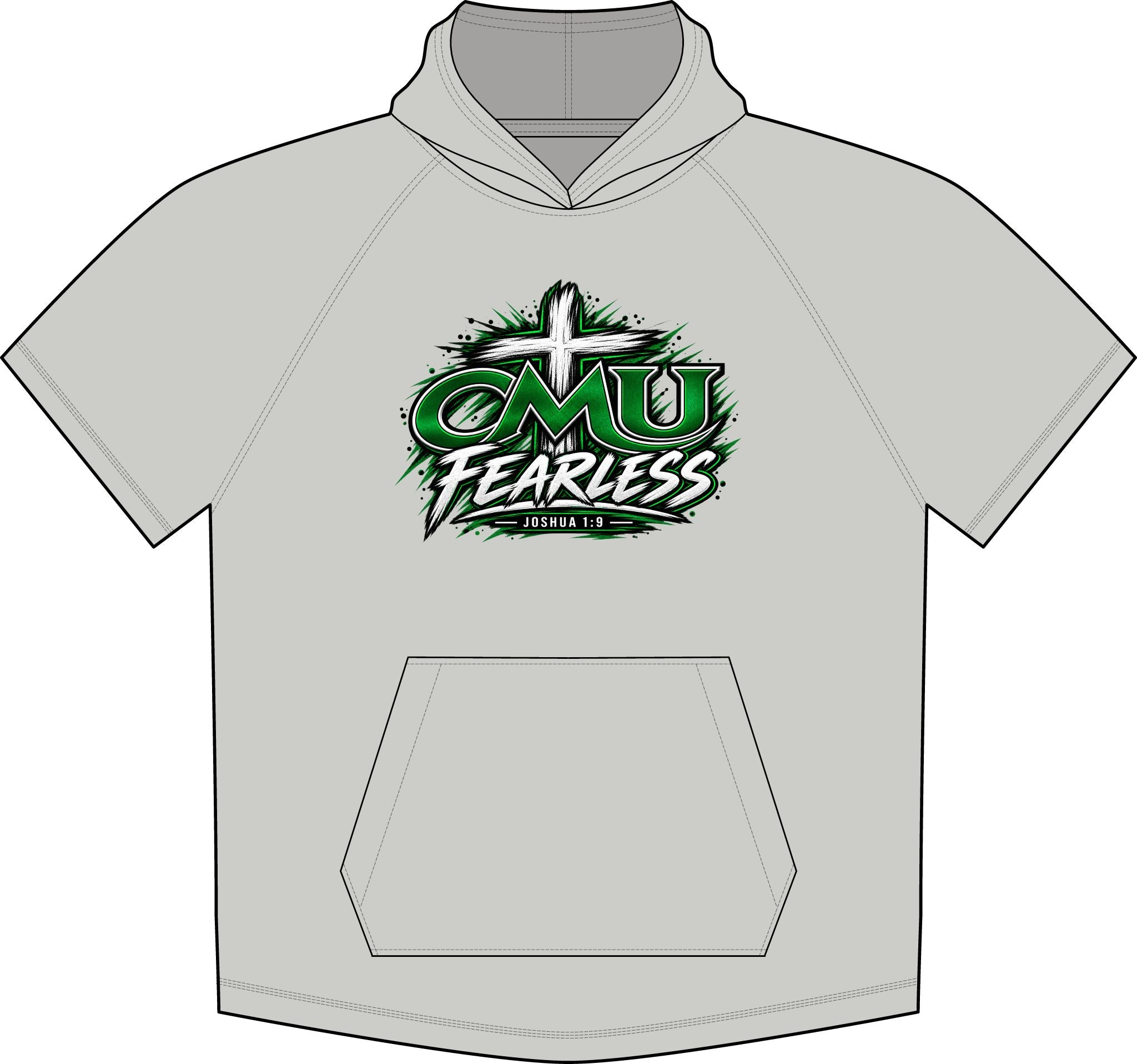 PosiCharge Tri-Blend Wicking Short Sleeve Hoodie