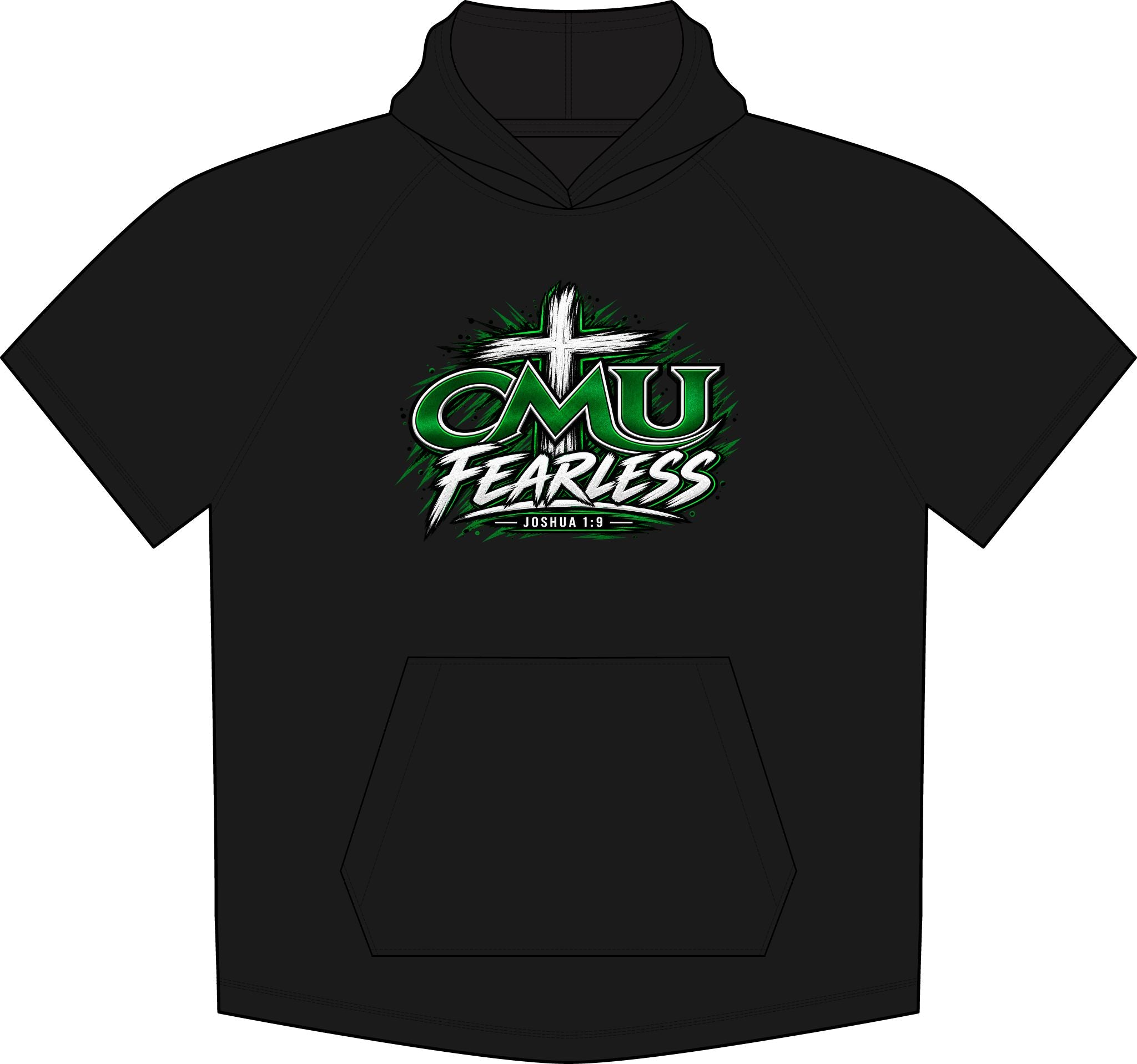 PosiCharge Tri-Blend Wicking Short Sleeve Hoodie