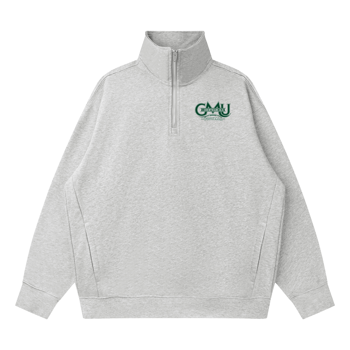 Quarter-Zip Drop Shoulder Sweatshirt