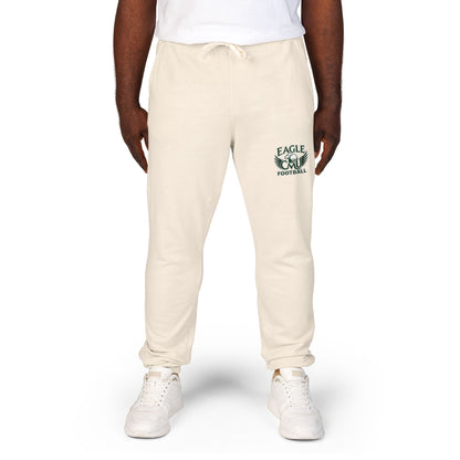 Embroidered Floral Crest Sweatpants — Garment-Dyed Fleece Joggers