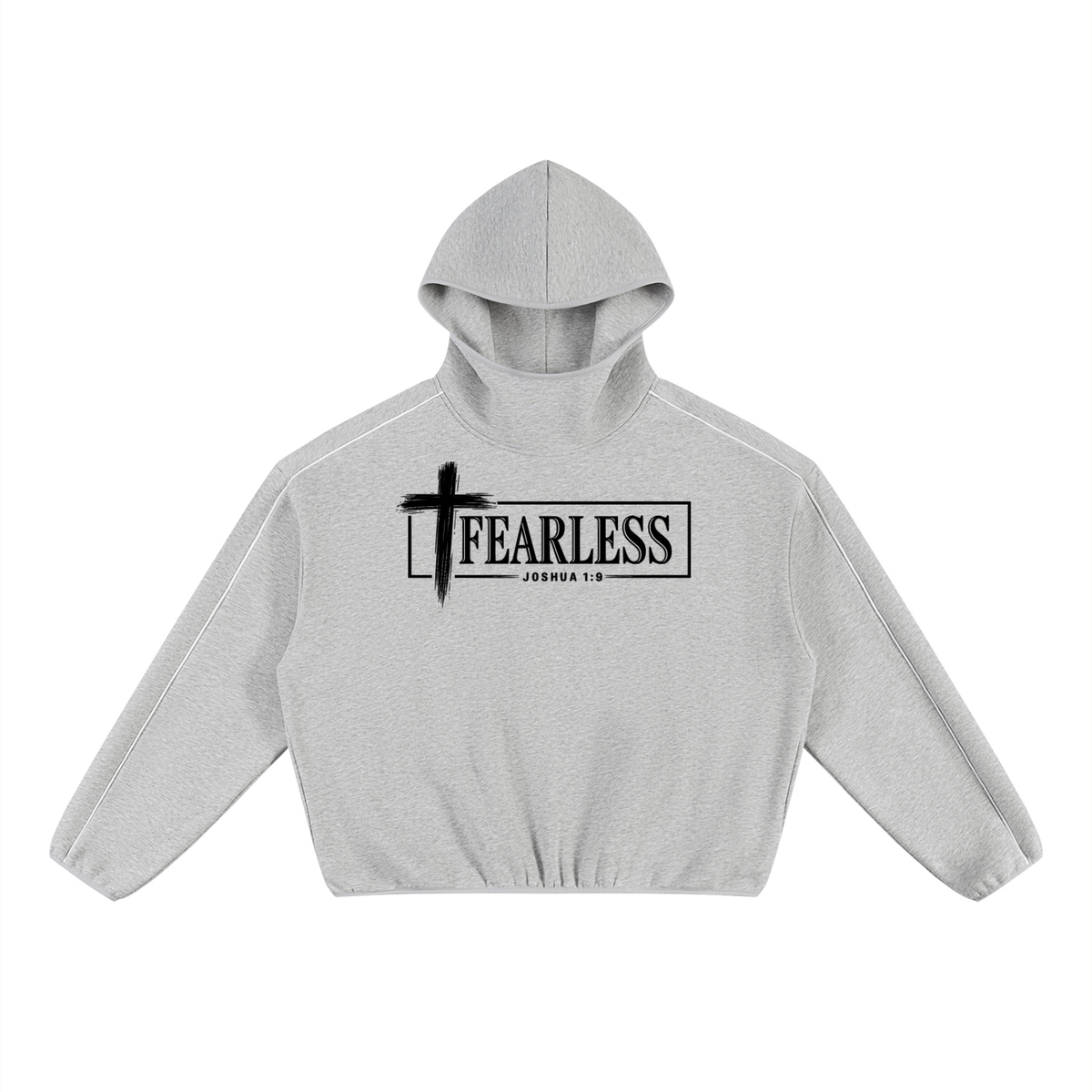 Unisex Boxy Piping Fleece Hoodie