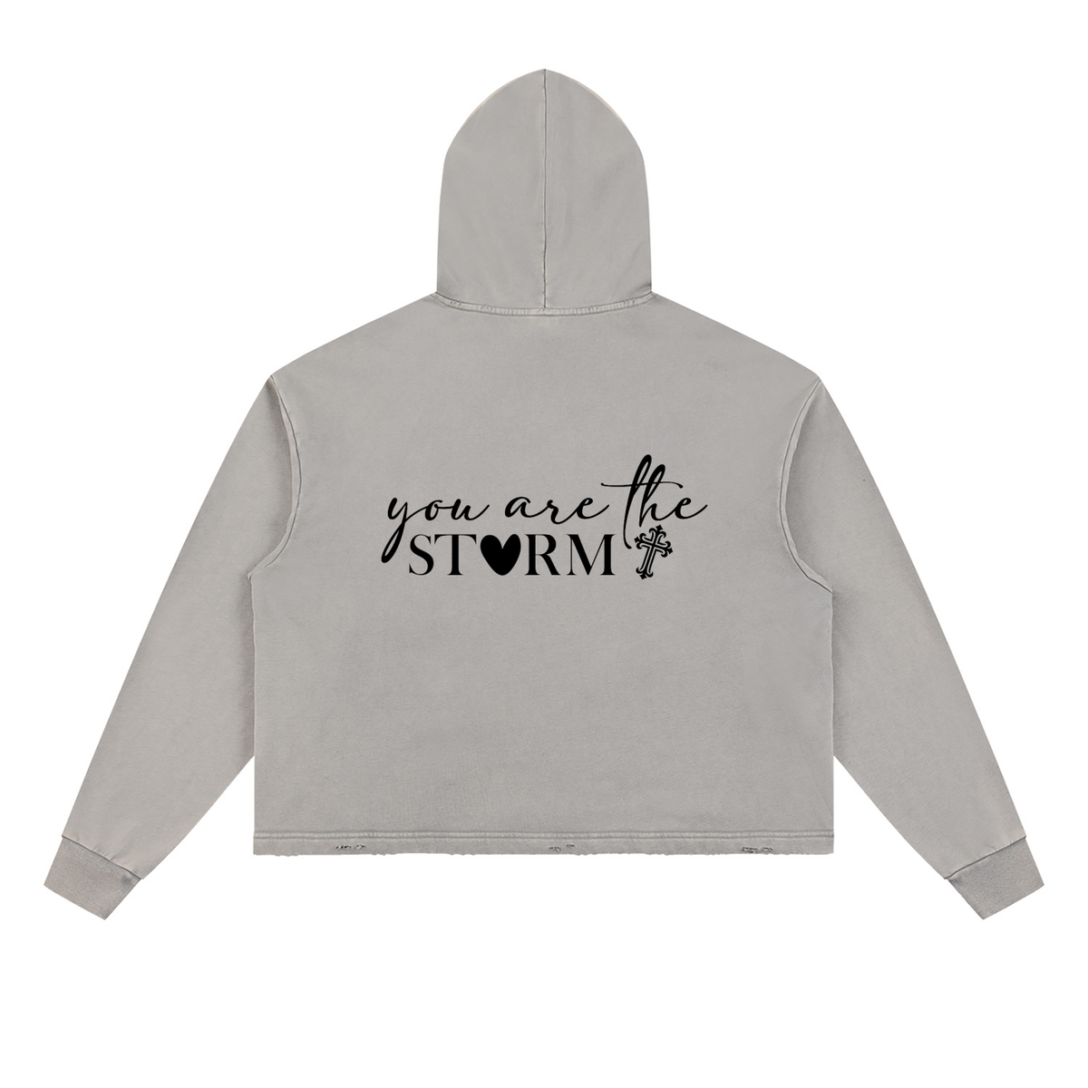 Vintage Washed Frayed-Hem Hoodie The Storm (URB)