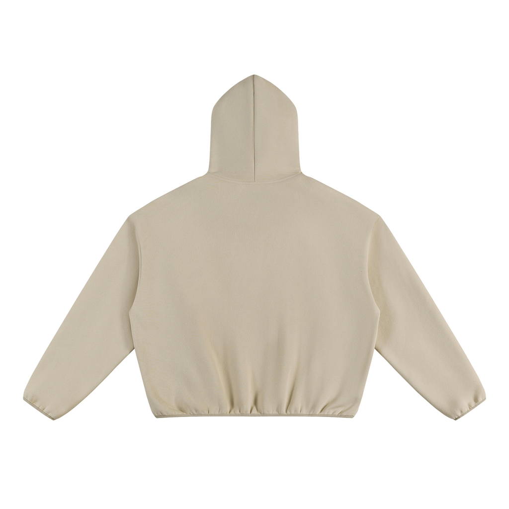 Unisex Boxy Piping Fleece Hoodie