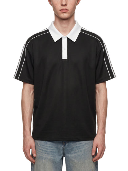 Contrast Collar Short-Sleeve CMU Polo Shirt