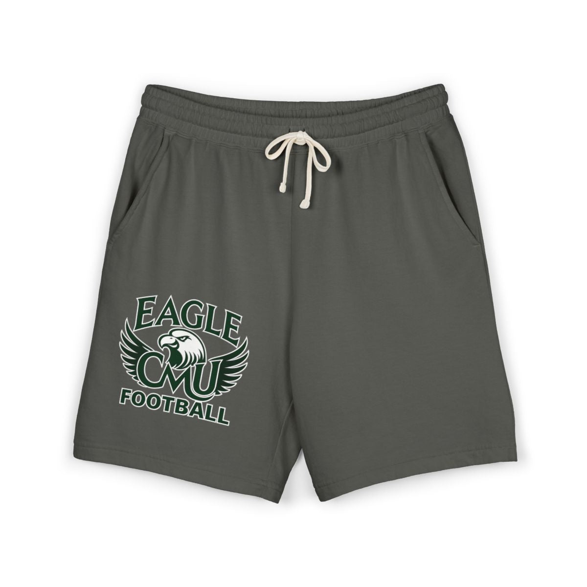 Eagle Football Fleece Sweat Shorts — Lightweight Garment-Dyed Athletic Shorts