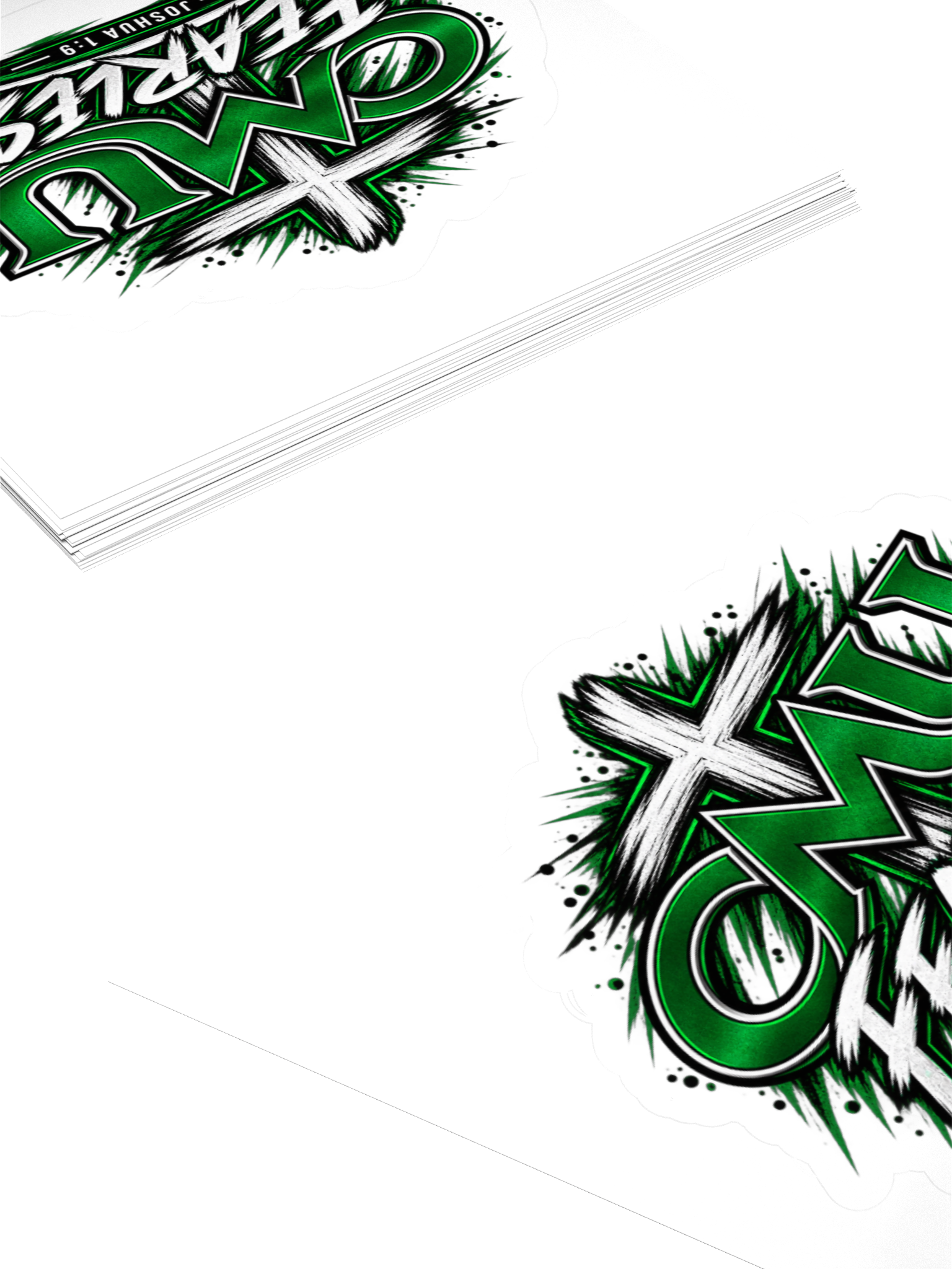 CMU Fearless Joshua 1:9 Cross Kiss Cut Sticker