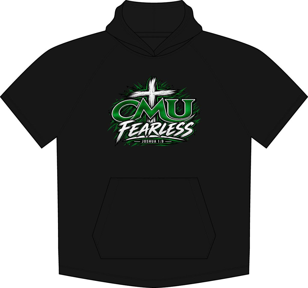 PosiCharge Tri-Blend Wicking Short Sleeve Hoodie (customizable)
